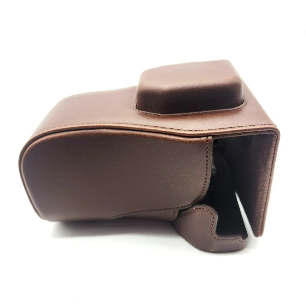 MegaGear MG1304 Leather Camera Case Canon‎ SL2 200D Kiss X9 18-55mm Dark Brown